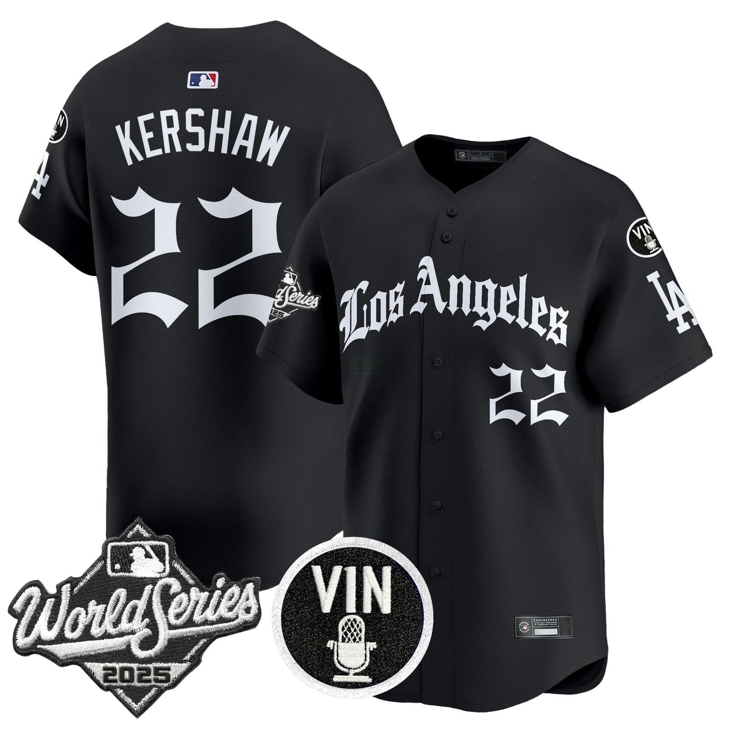 Camisa MLB Men’s 2025 World Series Vapor Premier Limited Jersey – LA Gothic Edition