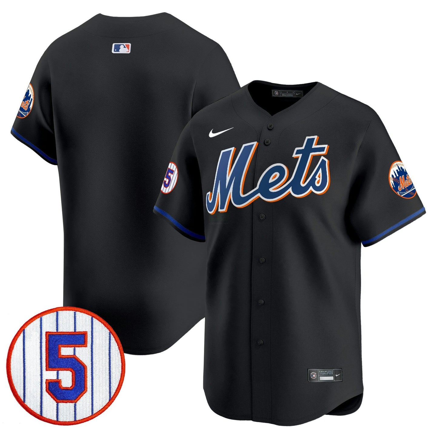 Camisa MLB Men’s #5 David Wright Number Retirement Patch Vapor Premier Limited Jersey
