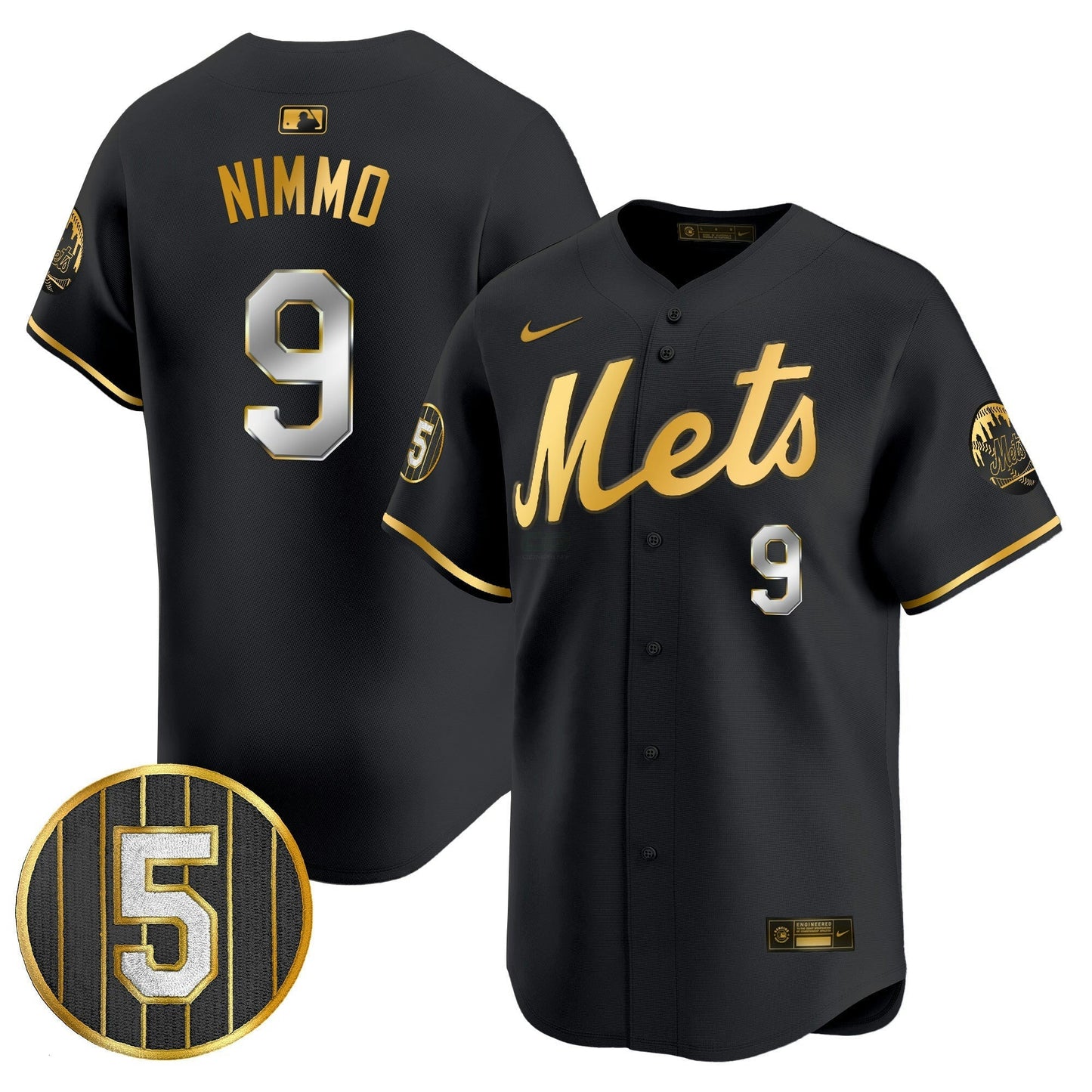 Camisa MLB Men’s #5 David Wright Number Retirement Patch Vapor Premier Limited Jersey