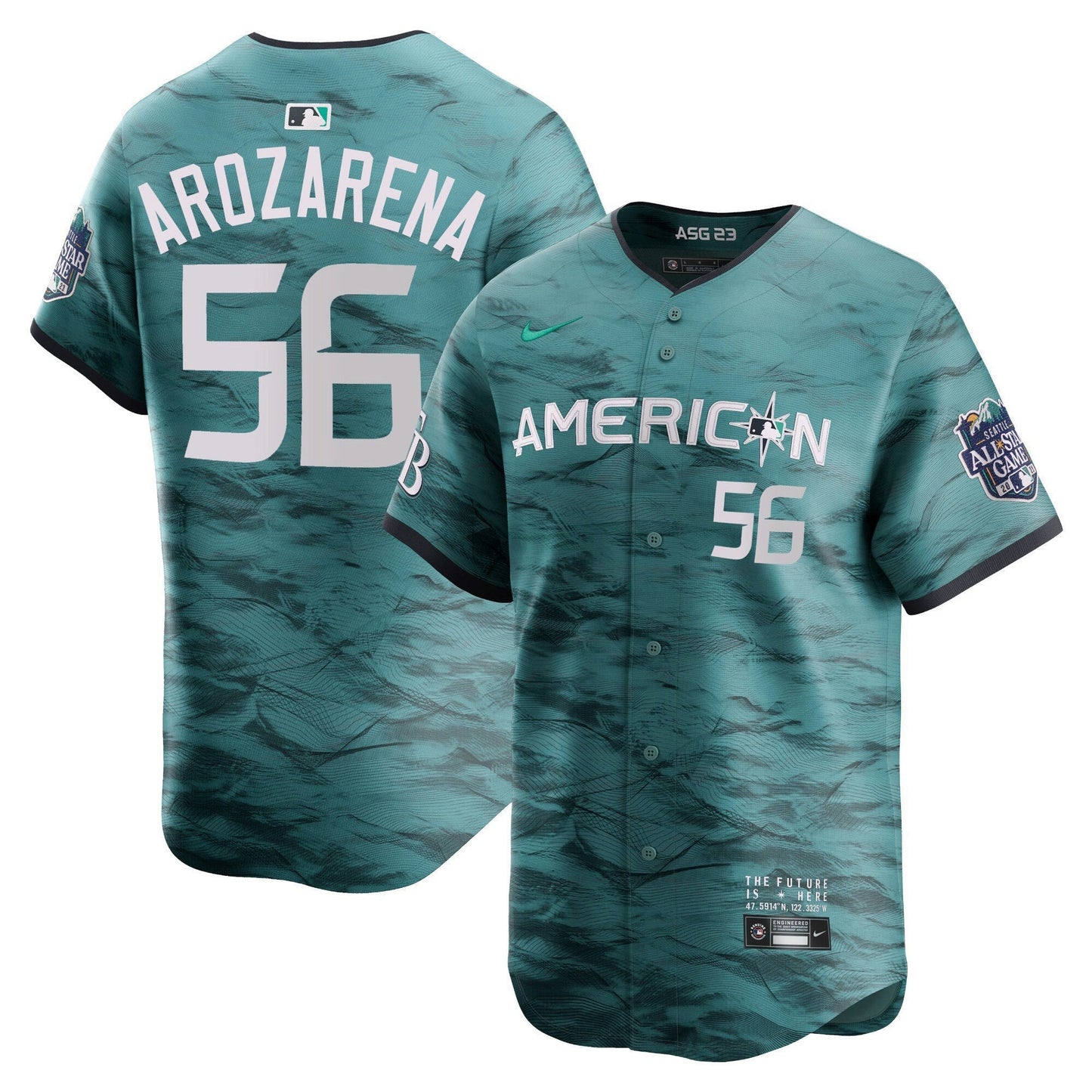 Camisa MLB New York Yankees Men’s American League 2023 All-Star Game Azul-petróleo Jersey