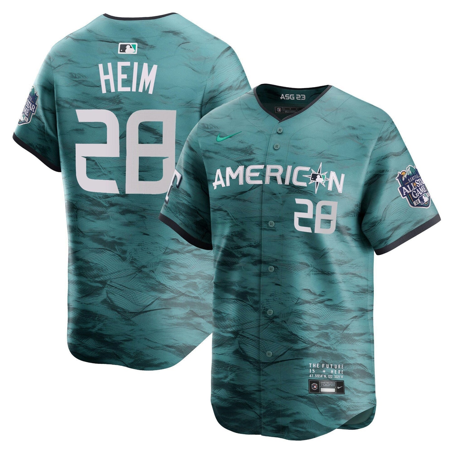 Camisa MLB New York Yankees Men’s American League 2023 All-Star Game Azul-petróleo Jersey