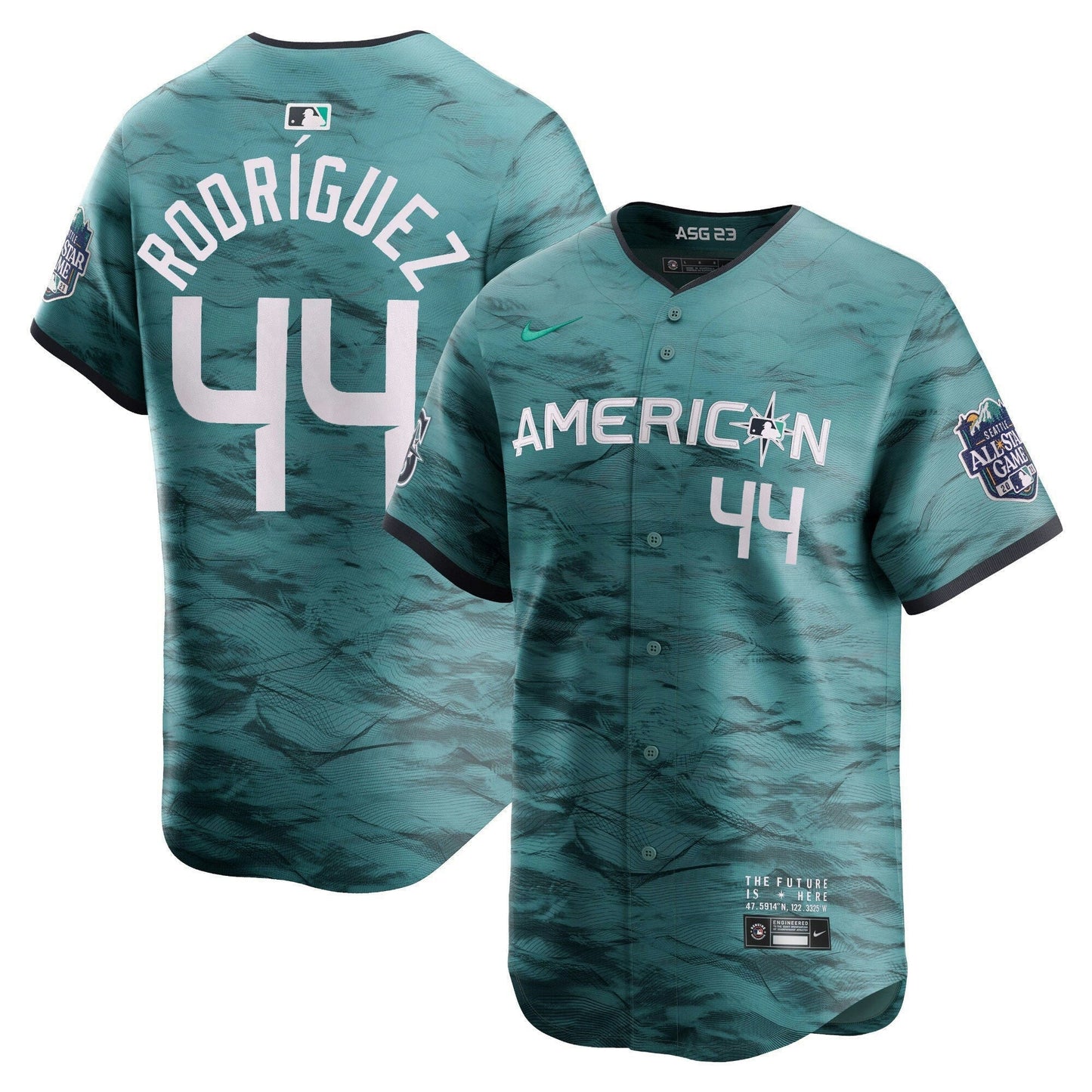 Camisa MLB New York Yankees Men’s American League 2023 All-Star Game Azul-petróleo Jersey