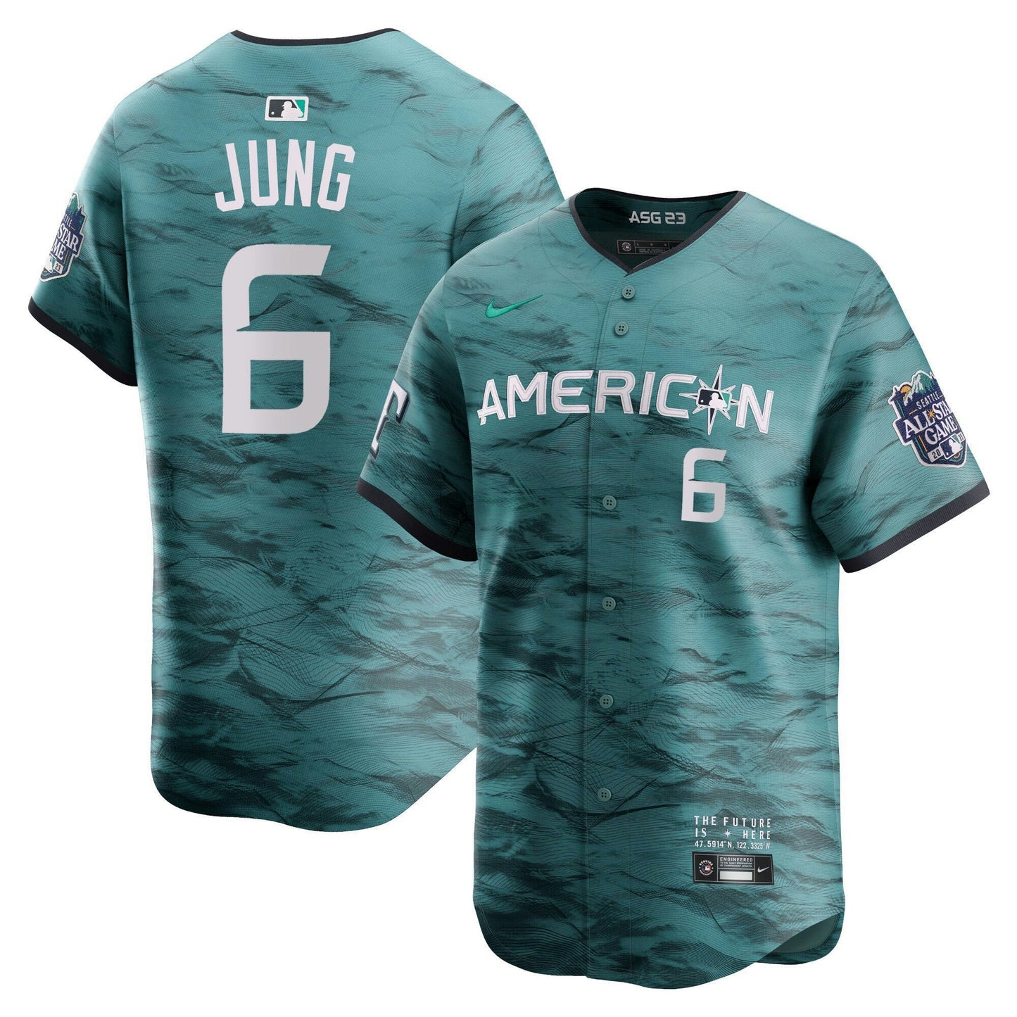 Camisa MLB New York Yankees Men’s American League 2023 All-Star Game Azul-petróleo Jersey