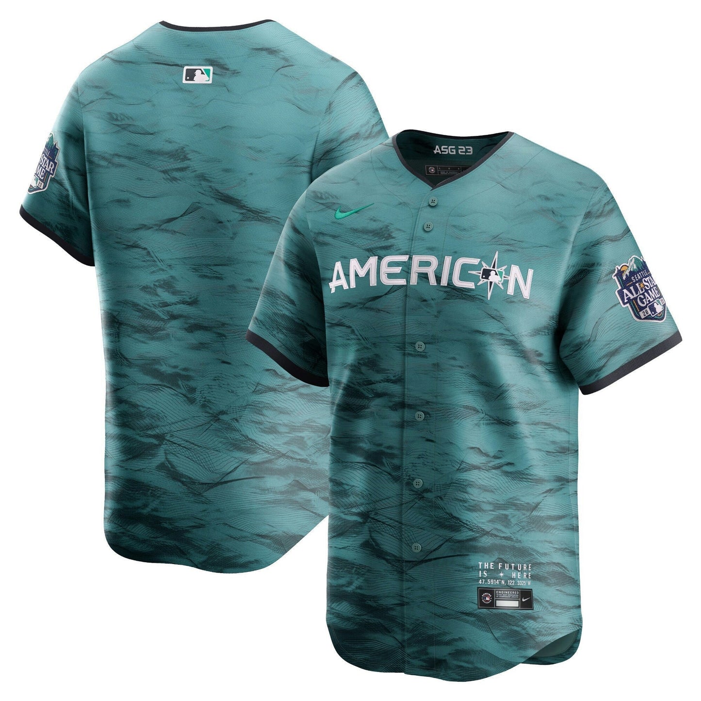 Camisa MLB New York Yankees Men’s American League 2023 All-Star Game Azul-petróleo Jersey