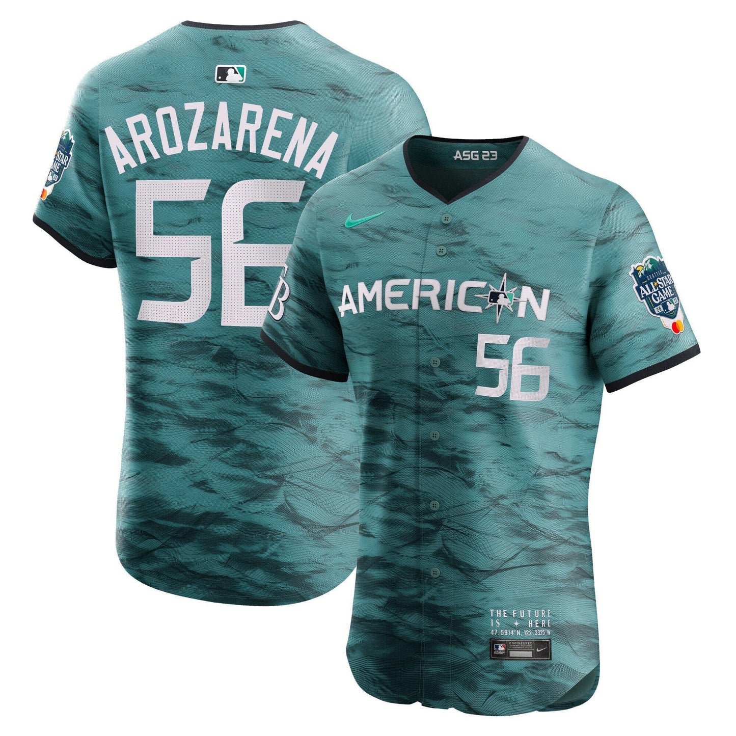 Camisa MLB New York Yankees Men’s American League 2023 All-Star Game Azul-petróleo Jersey