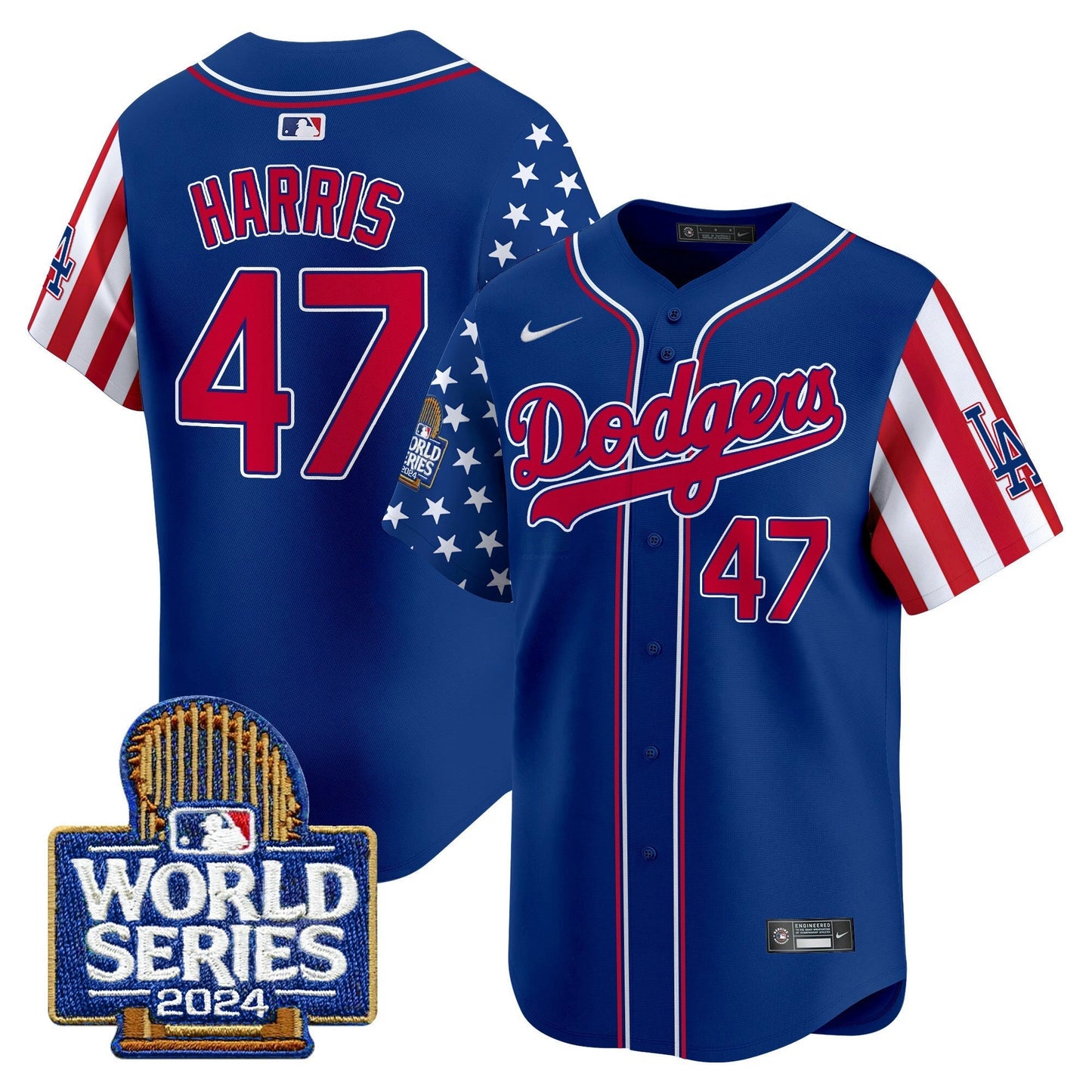 Camisa MLB Los Angeles Dodgers Men’s American Style 2024 World Series Vapor Premier Limited Jersey
