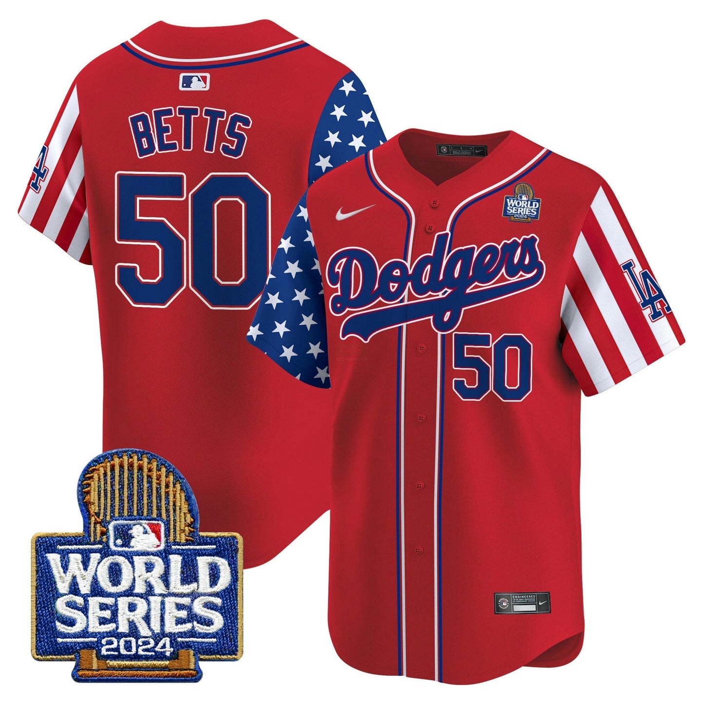 Camisa MLB Los Angeles Dodgers Men’s American Style 2024 World Series Vapor Premier Limited Jersey V2