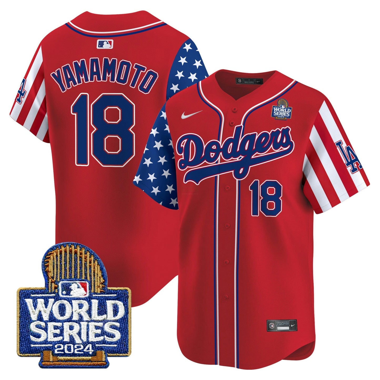 Camisa MLB Los Angeles Dodgers Men’s American Style 2024 World Series Vapor Premier Limited Jersey V2