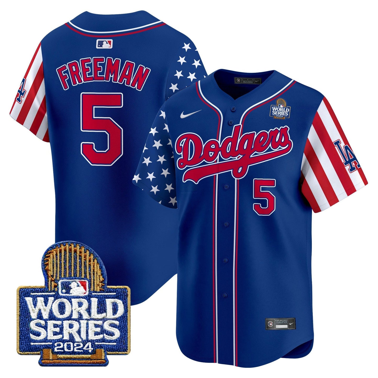 Camisa MLB Los Angeles Dodgers Men’s American Style 2024 World Series Vapor Premier Limited Jersey V2