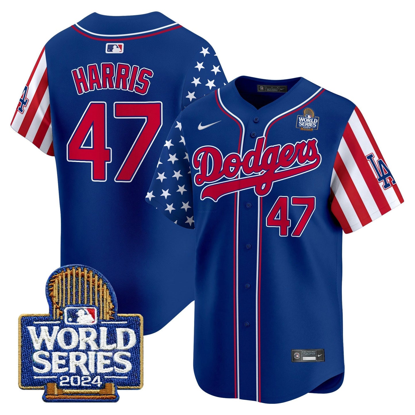 Camisa MLB Los Angeles Dodgers Men’s American Style 2024 World Series Vapor Premier Limited Jersey V2