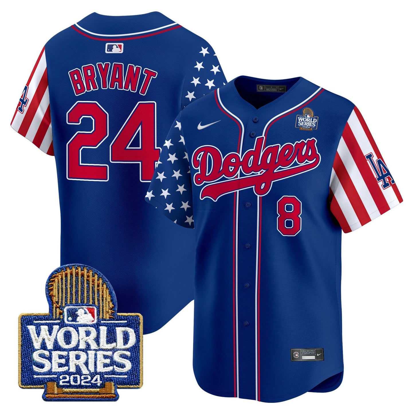 Camisa MLB Los Angeles Dodgers Men’s American Style 2024 World Series Vapor Premier Limited Jersey V2