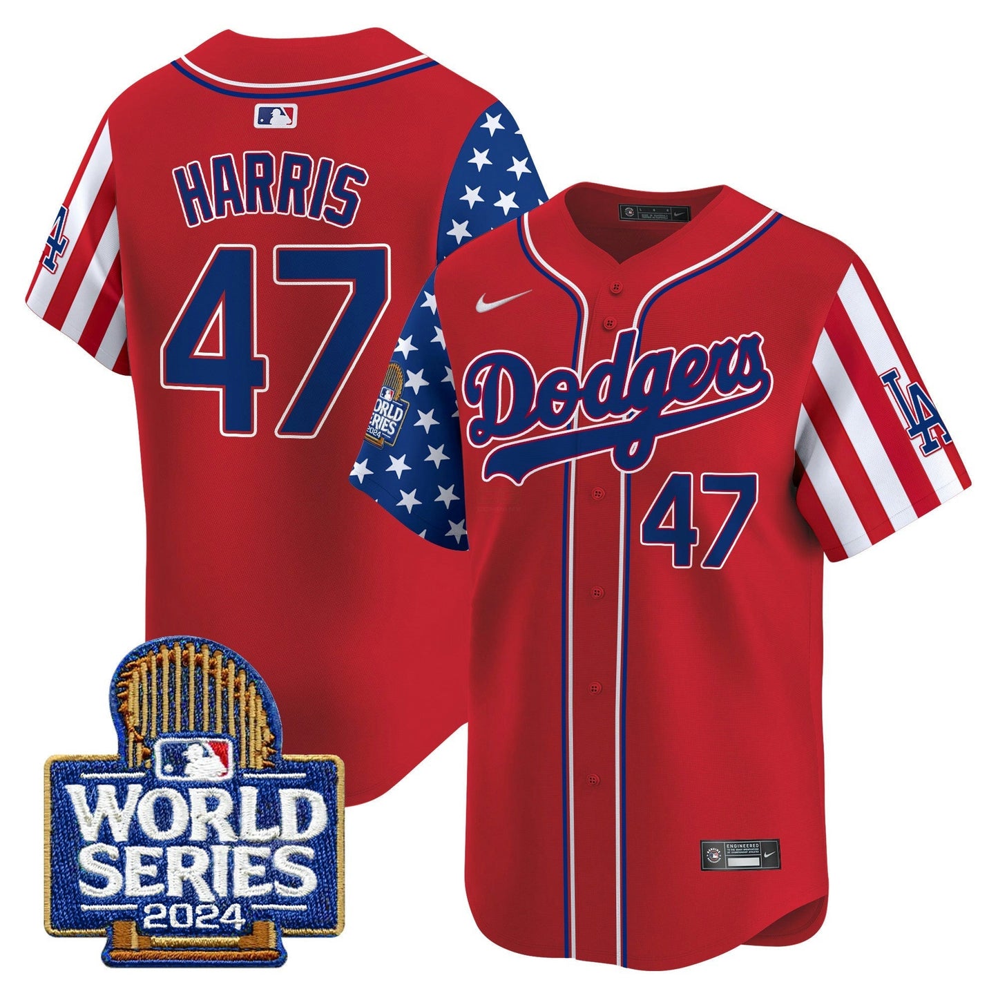 Camisa MLB Los Angeles Dodgers Men’s American Style 2024 World Series Vapor Premier Limited Jersey
