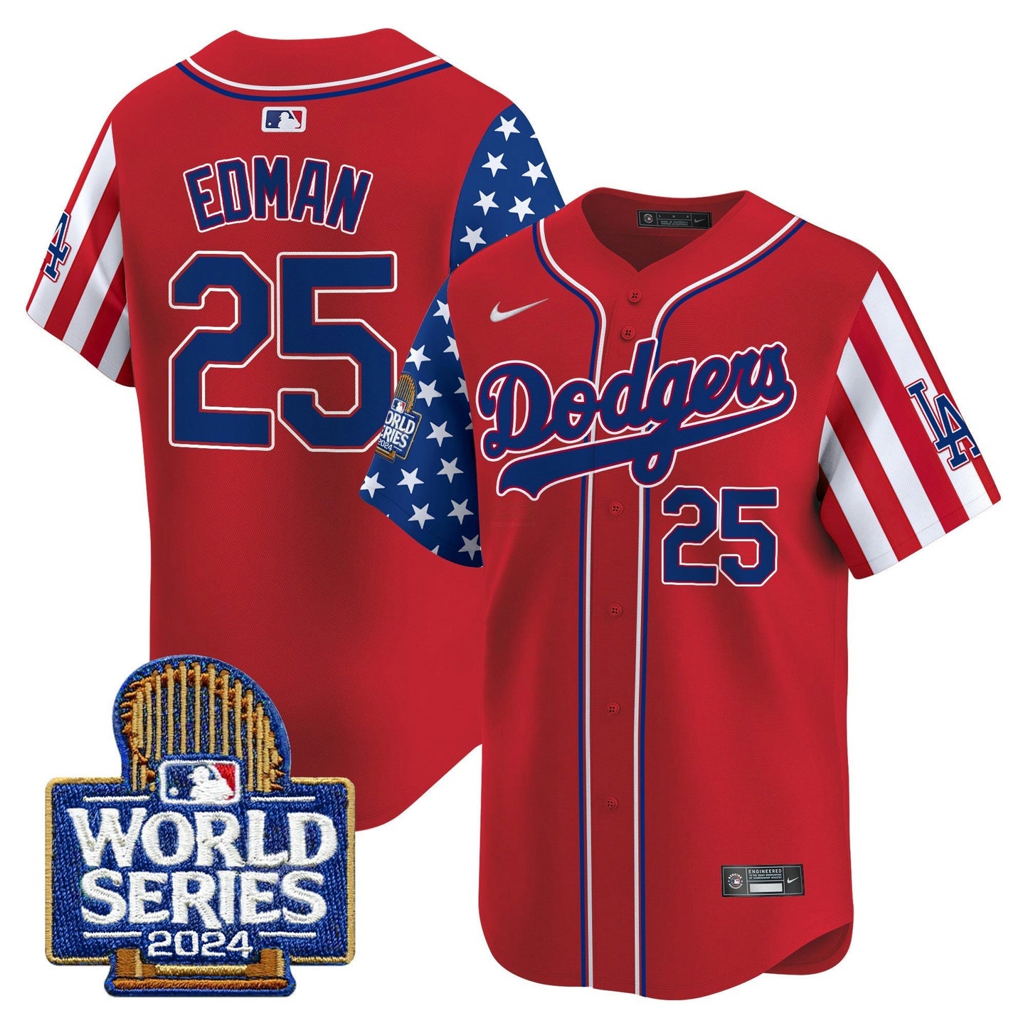 Camisa MLB Los Angeles Dodgers Men’s American Style 2024 World Series Vapor Premier Limited Jersey