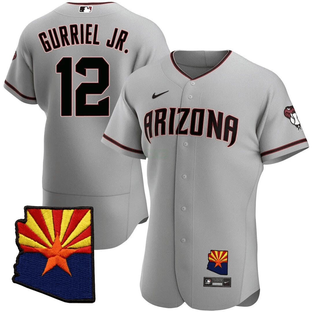 Camisa MLB Men’s Arizona Arizona State & 25th Anniversary Year Patch Jersey