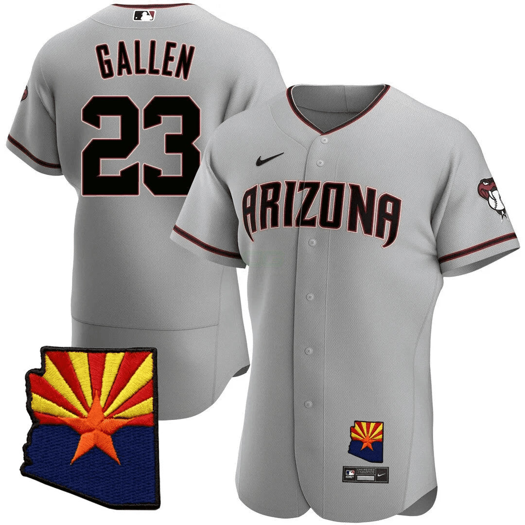 Camisa MLB Men’s Arizona Arizona State & 25th Anniversary Year Patch Jersey