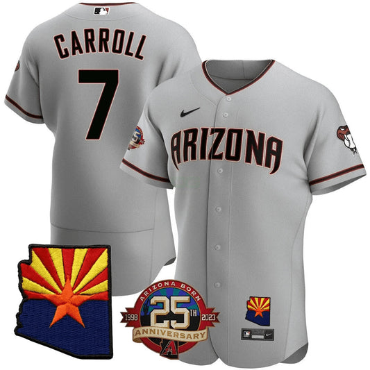 Camisa MLB Men’s Arizona Arizona State & 25th Anniversary Year Patch Jersey