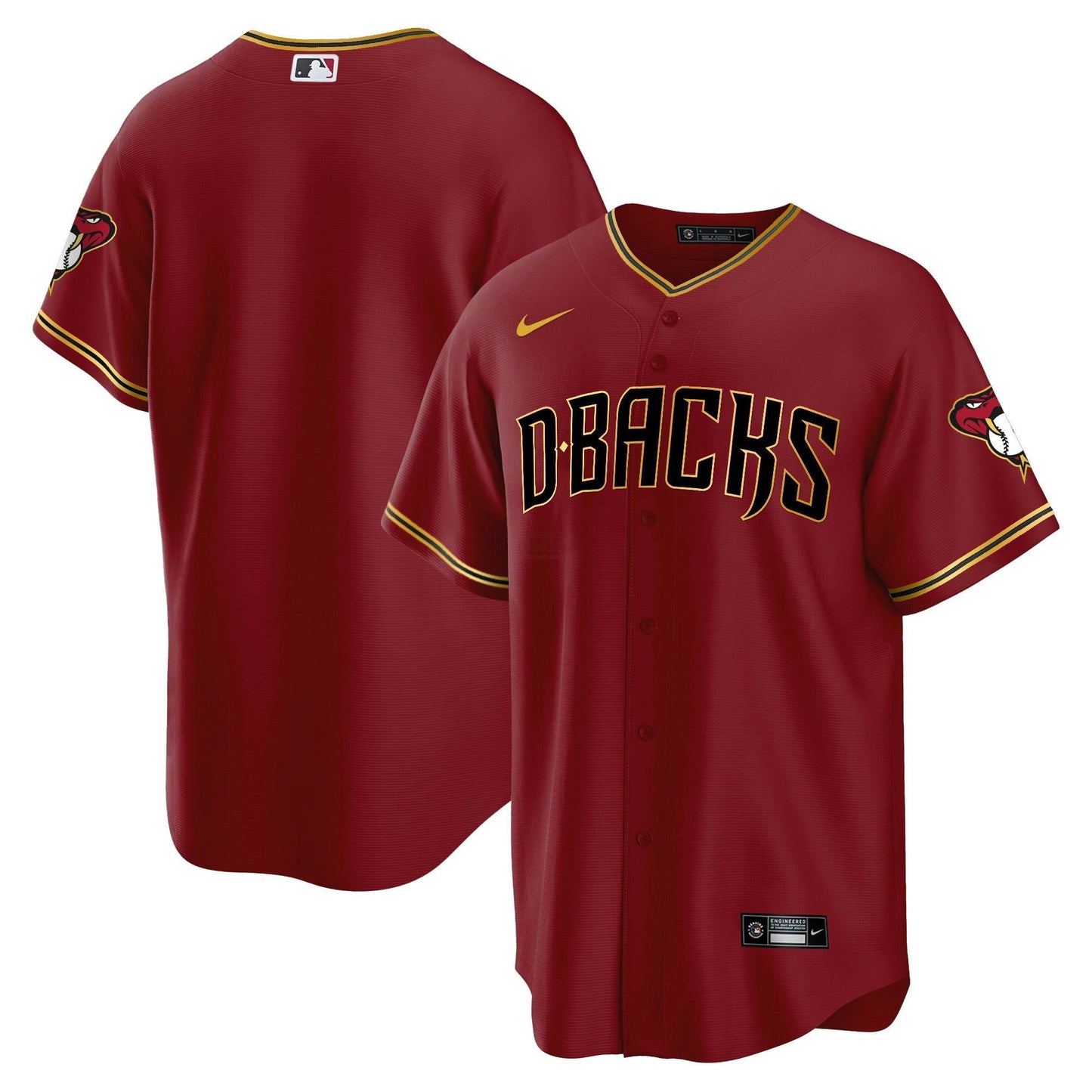 Camisa MLB Men’s Arizona Cool Base Dourada Trim Jersey