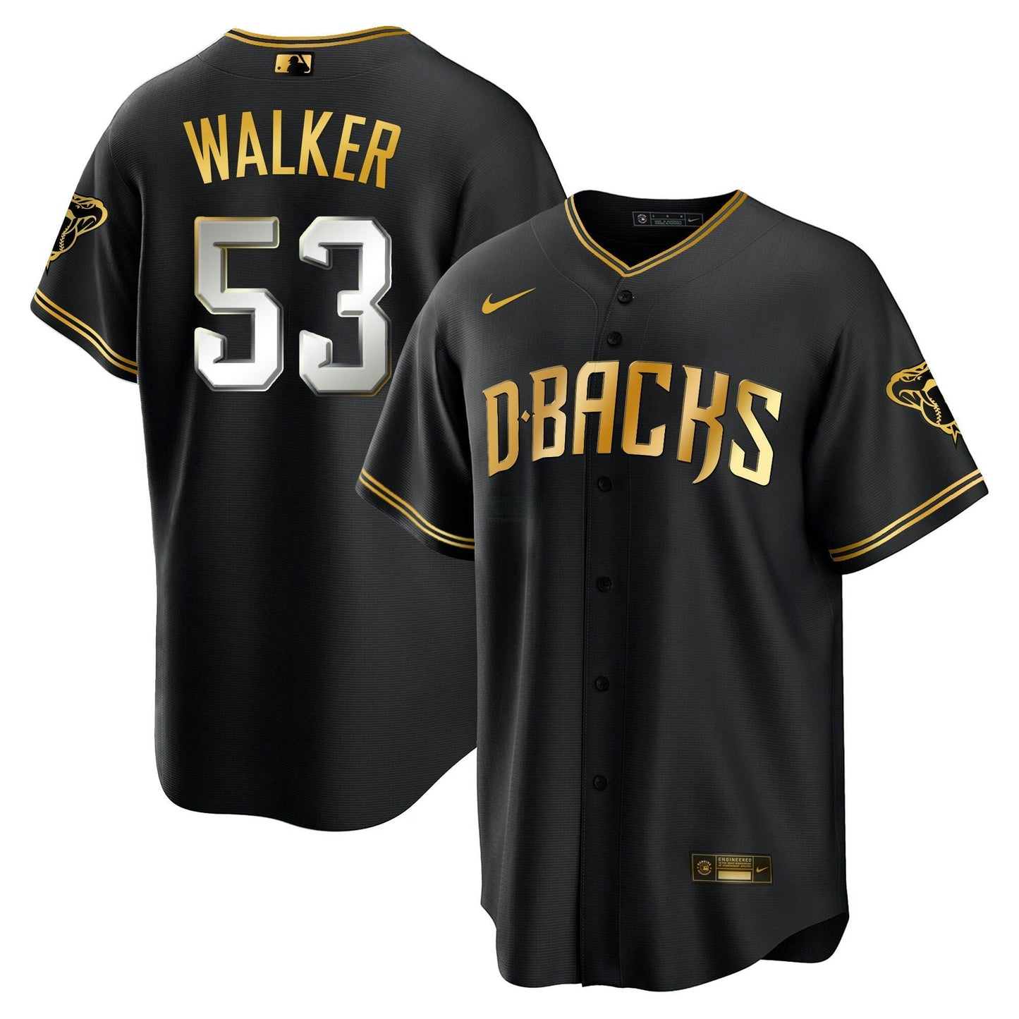 Camisa MLB Men’s Arizona Cool Base Dourada Trim Jersey
