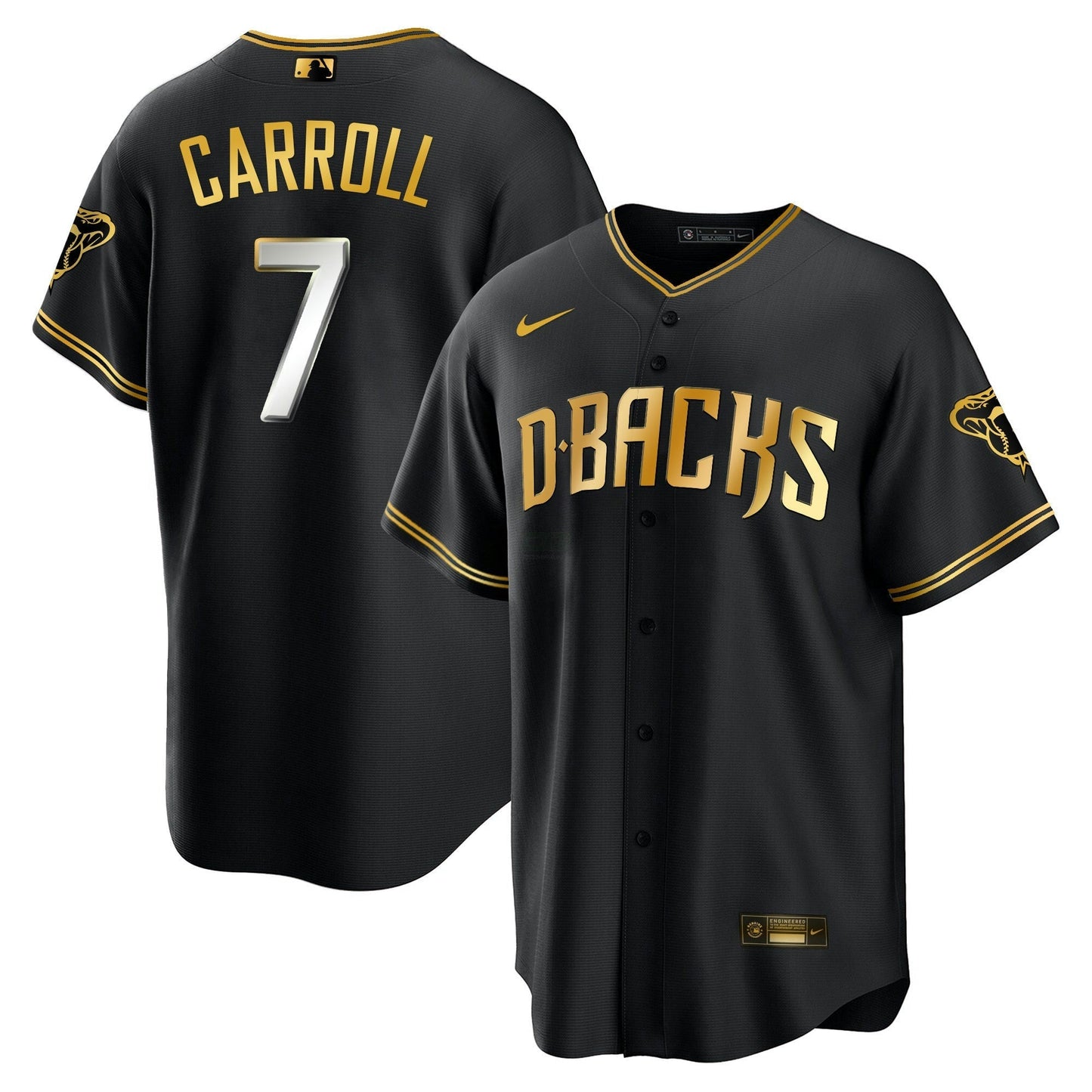 Camisa MLB Men’s Arizona Cool Base Dourada Trim Jersey