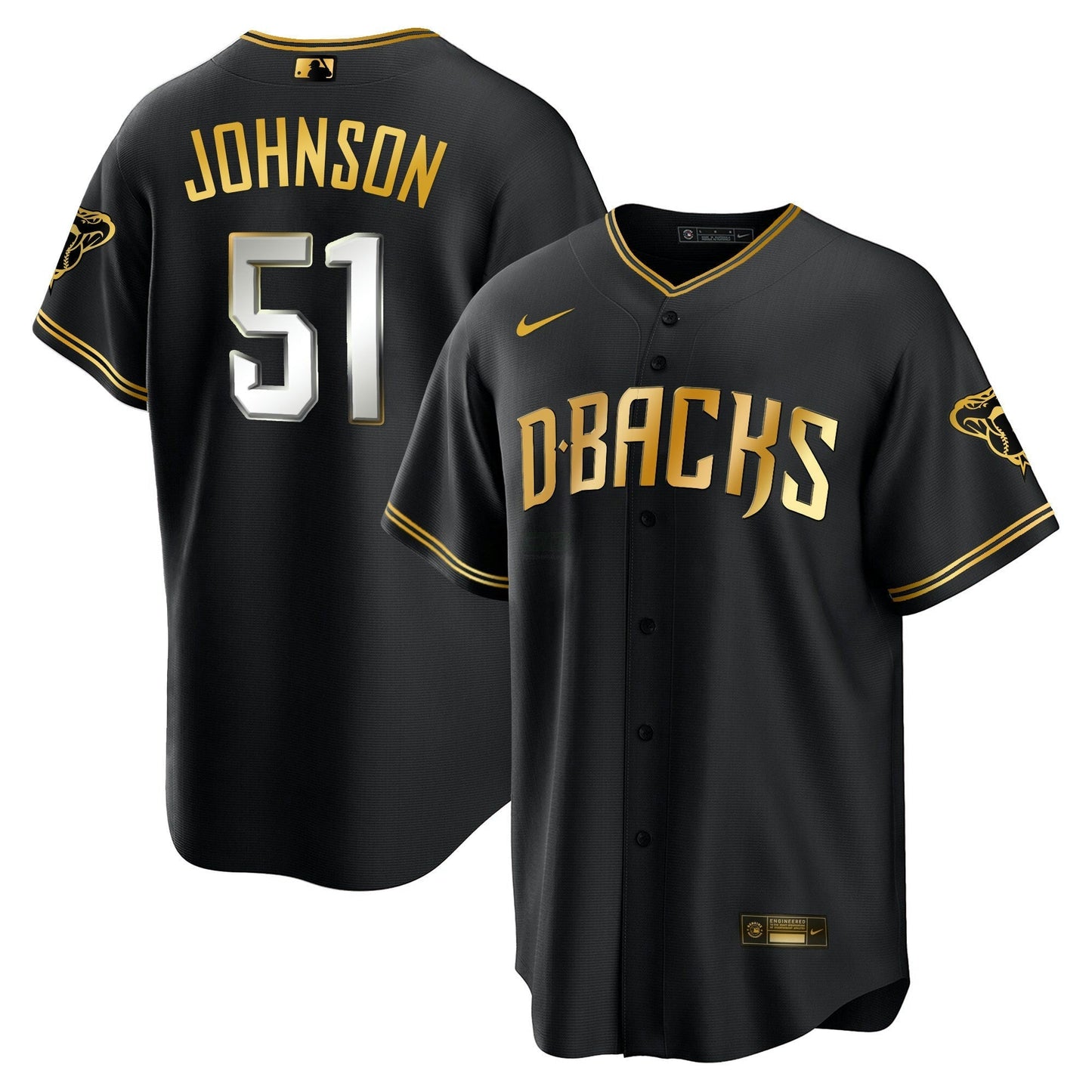 Camisa MLB Men’s Arizona Cool Base Dourada Trim Jersey