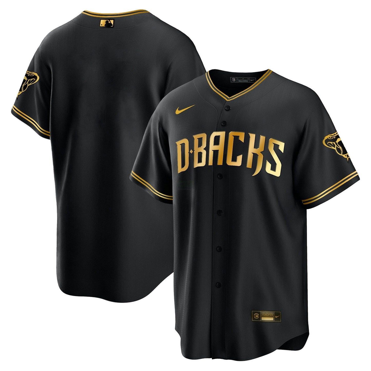 Camisa MLB Men’s Arizona Cool Base Dourada Trim Jersey