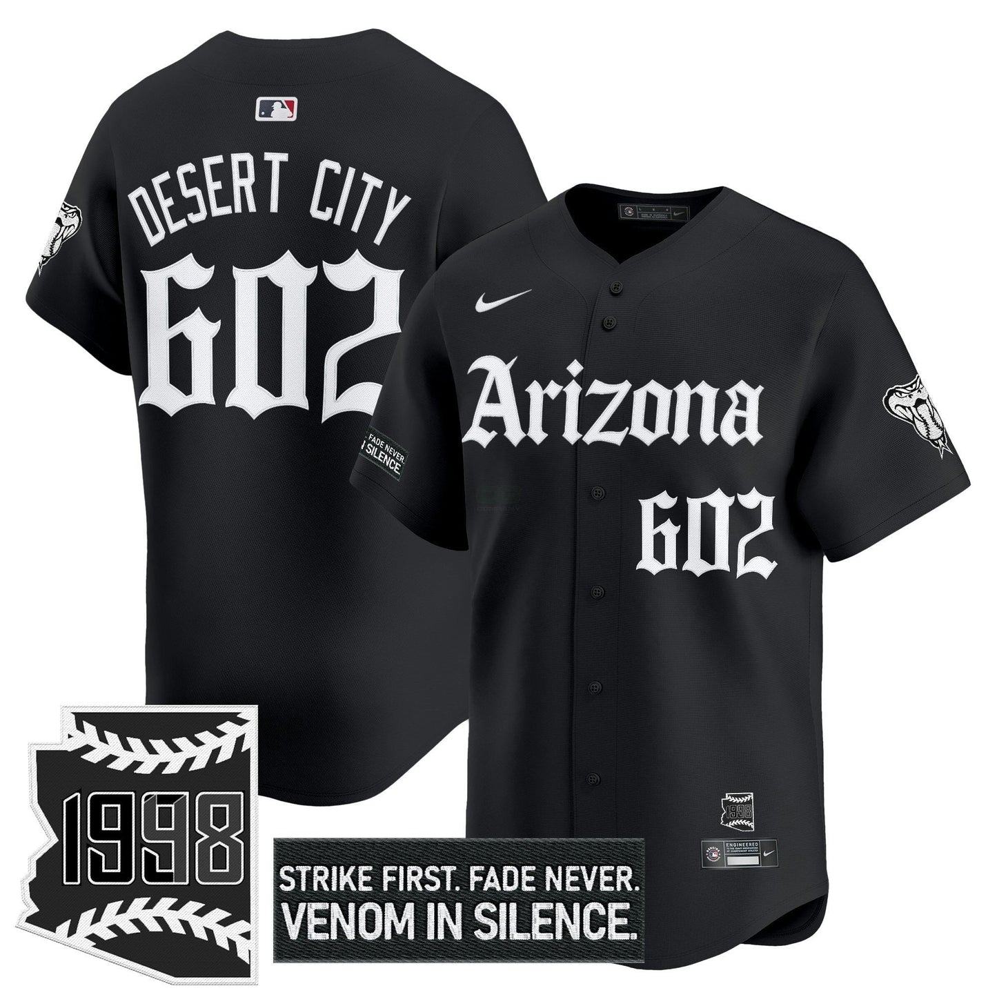Camisa MLB Men’s Arizona ‘Gothic Desert Fang Edition’ Vapor Premier Limited Jersey