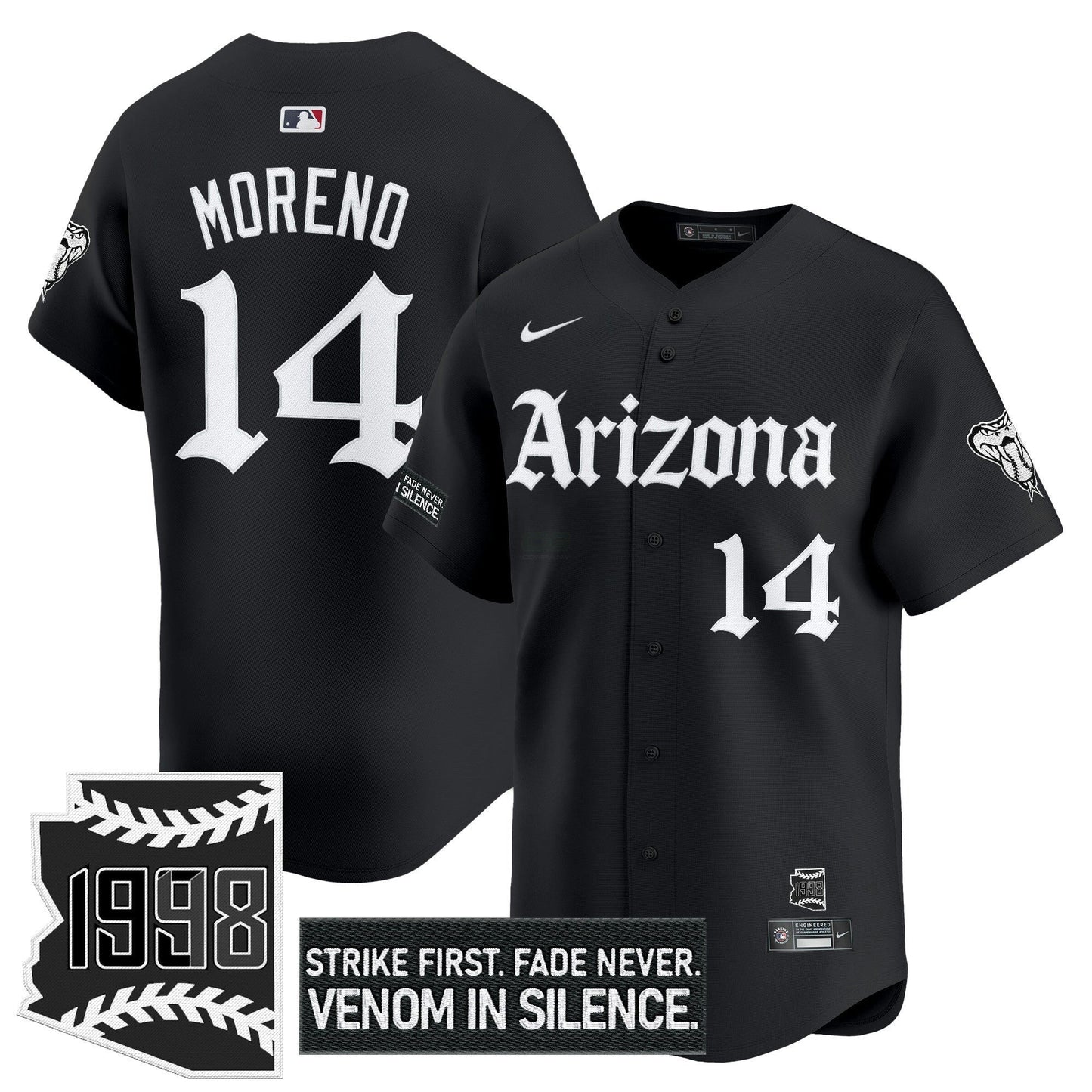 Camisa MLB Men’s Arizona ‘Gothic Desert Fang Edition’ Vapor Premier Limited Jersey