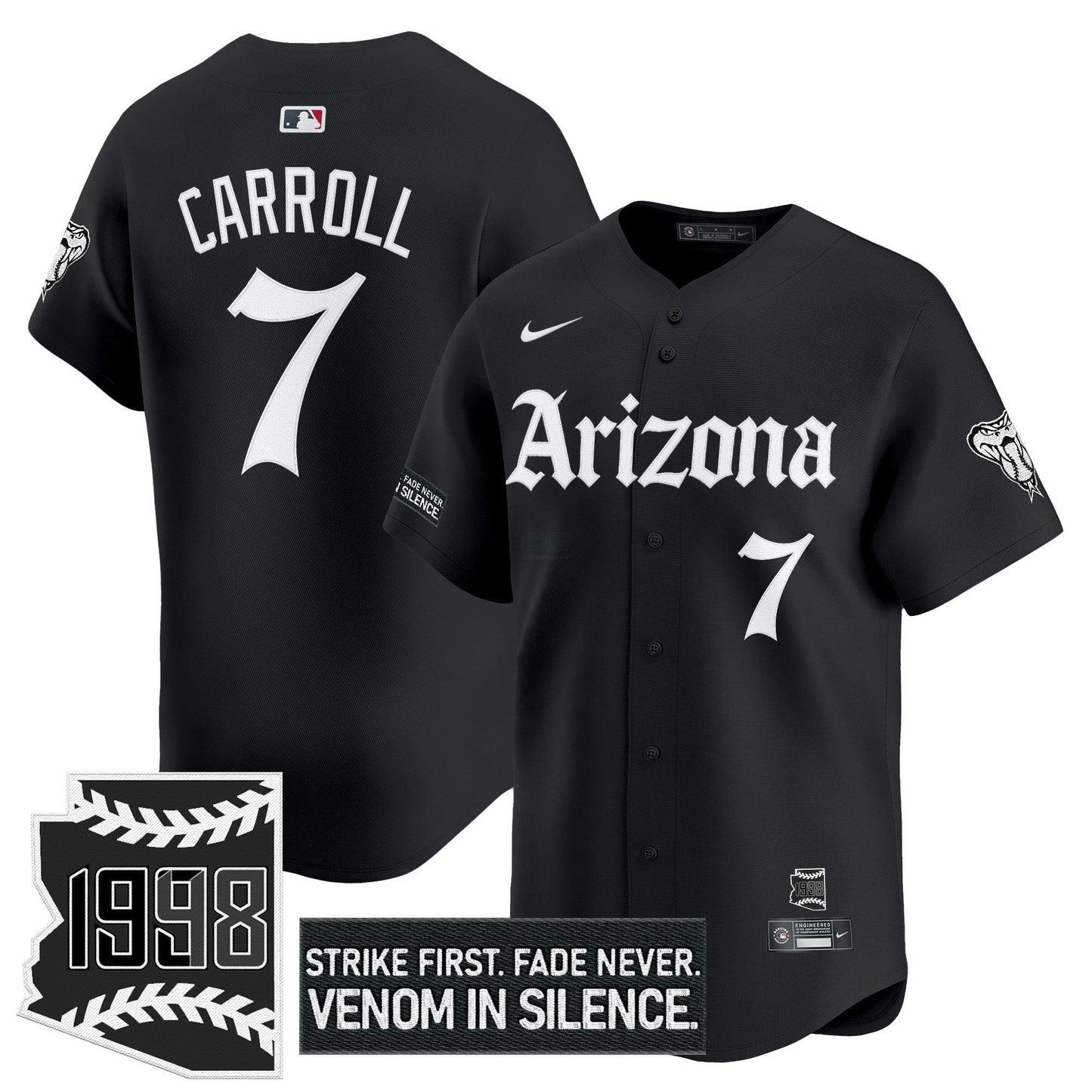 Camisa MLB Men’s Arizona ‘Gothic Desert Fang Edition’ Vapor Premier Limited Jersey