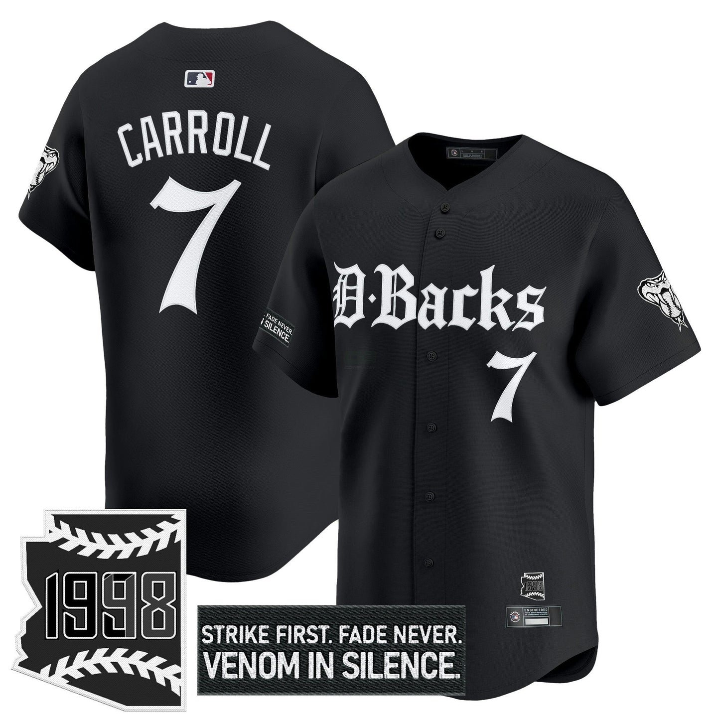 Camisa MLB Men’s Arizona ‘Gothic Desert Fang Edition’ Vapor Premier Limited Jersey V2