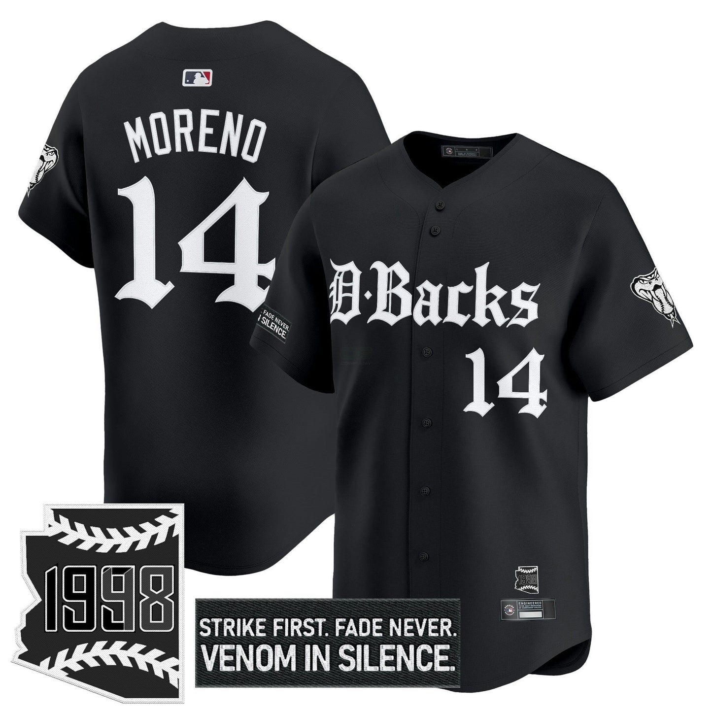 Camisa MLB Men’s Arizona ‘Gothic Desert Fang Edition’ Vapor Premier Limited Jersey V2