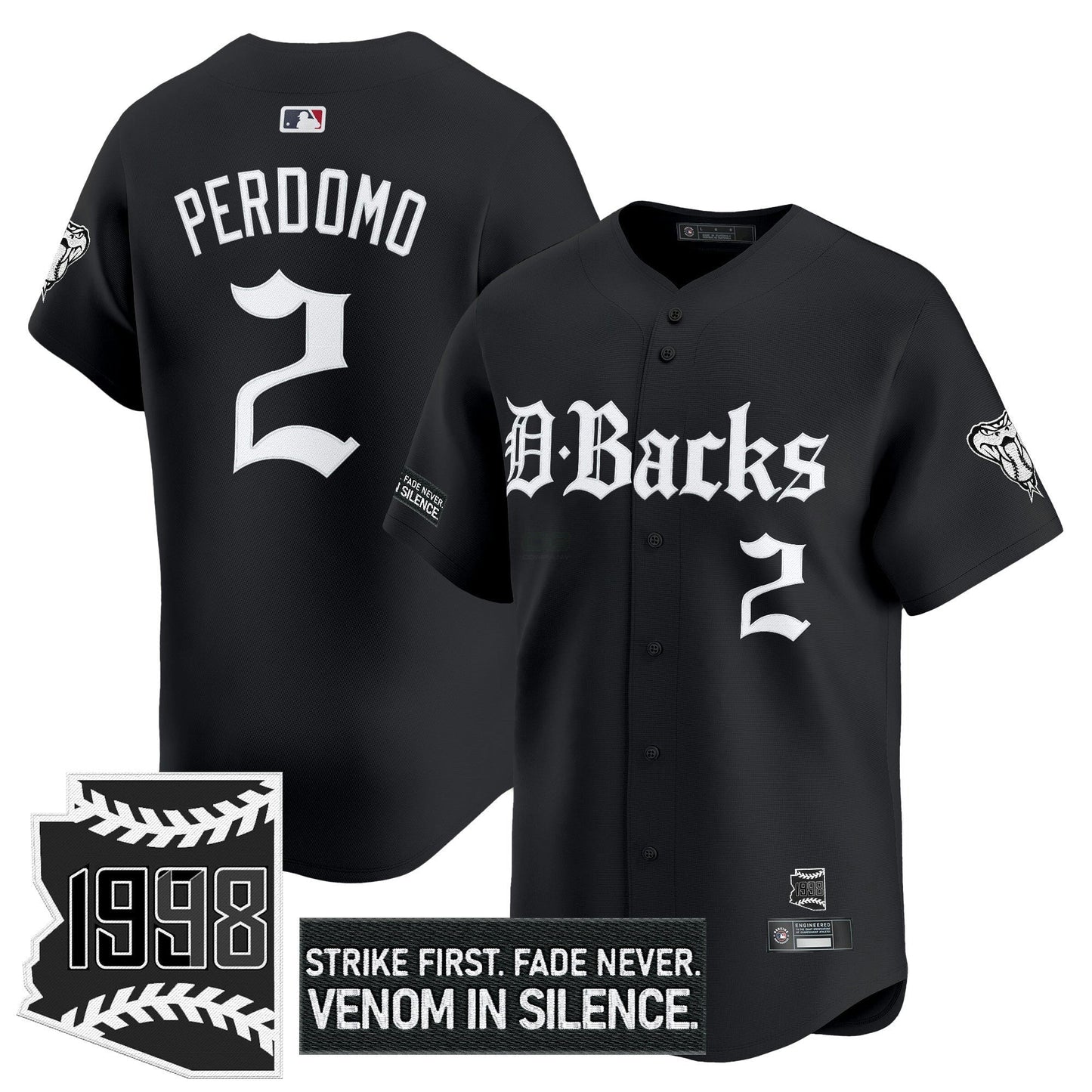 Camisa MLB Men’s Arizona ‘Gothic Desert Fang Edition’ Vapor Premier Limited Jersey V2