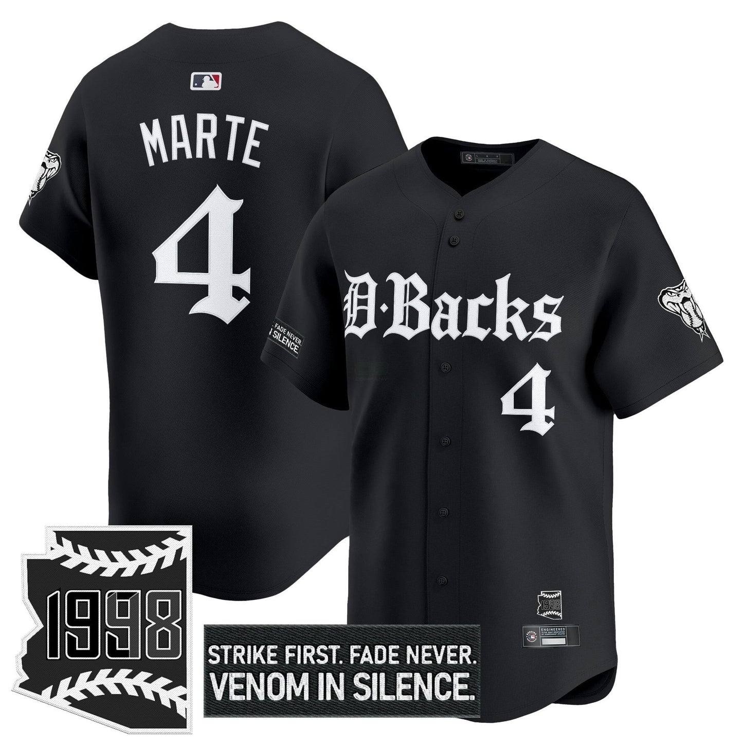Camisa MLB Men’s Arizona ‘Gothic Desert Fang Edition’ Vapor Premier Limited Jersey V2