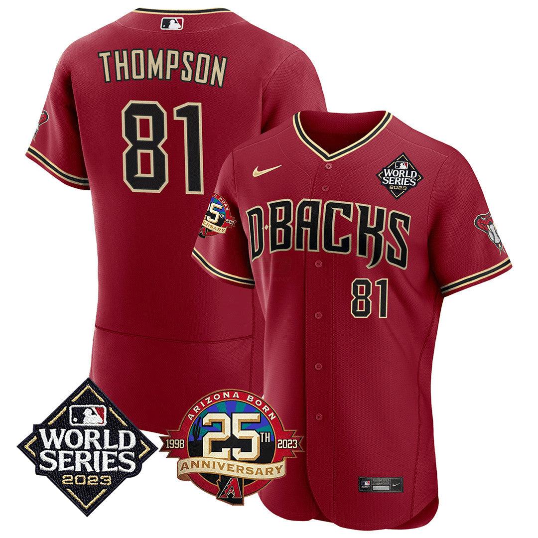Camisa MLB Men’s Arizona Jersey 2023 World Series & 25th Anniversary Patch Jersey