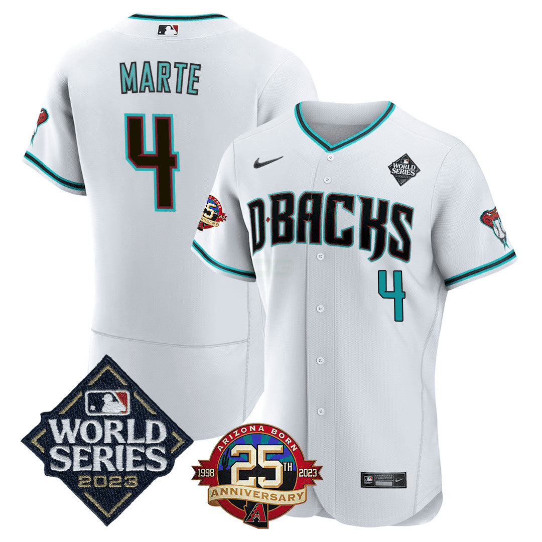 Camisa MLB Men’s Arizona Jersey 2023 World Series & 25th Anniversary Patch Jersey