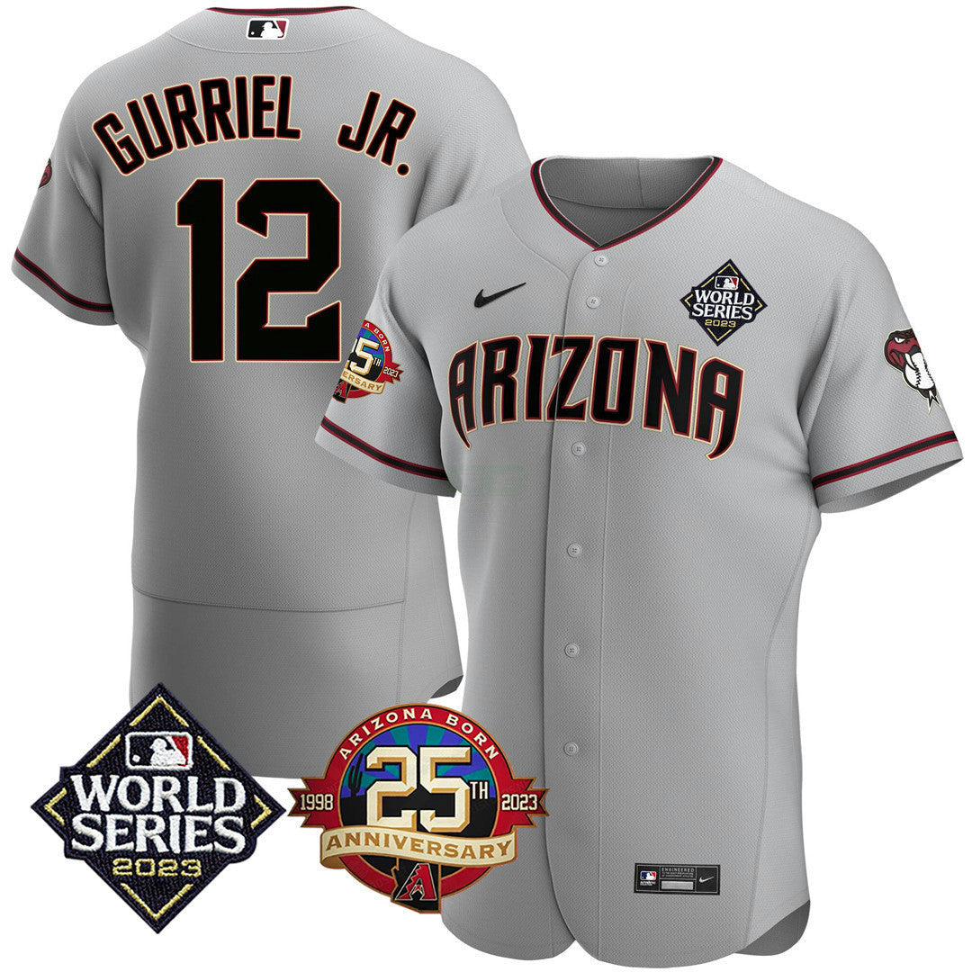 Camisa MLB Men’s Arizona Jersey 2023 World Series & 25th Anniversary Patch Jersey