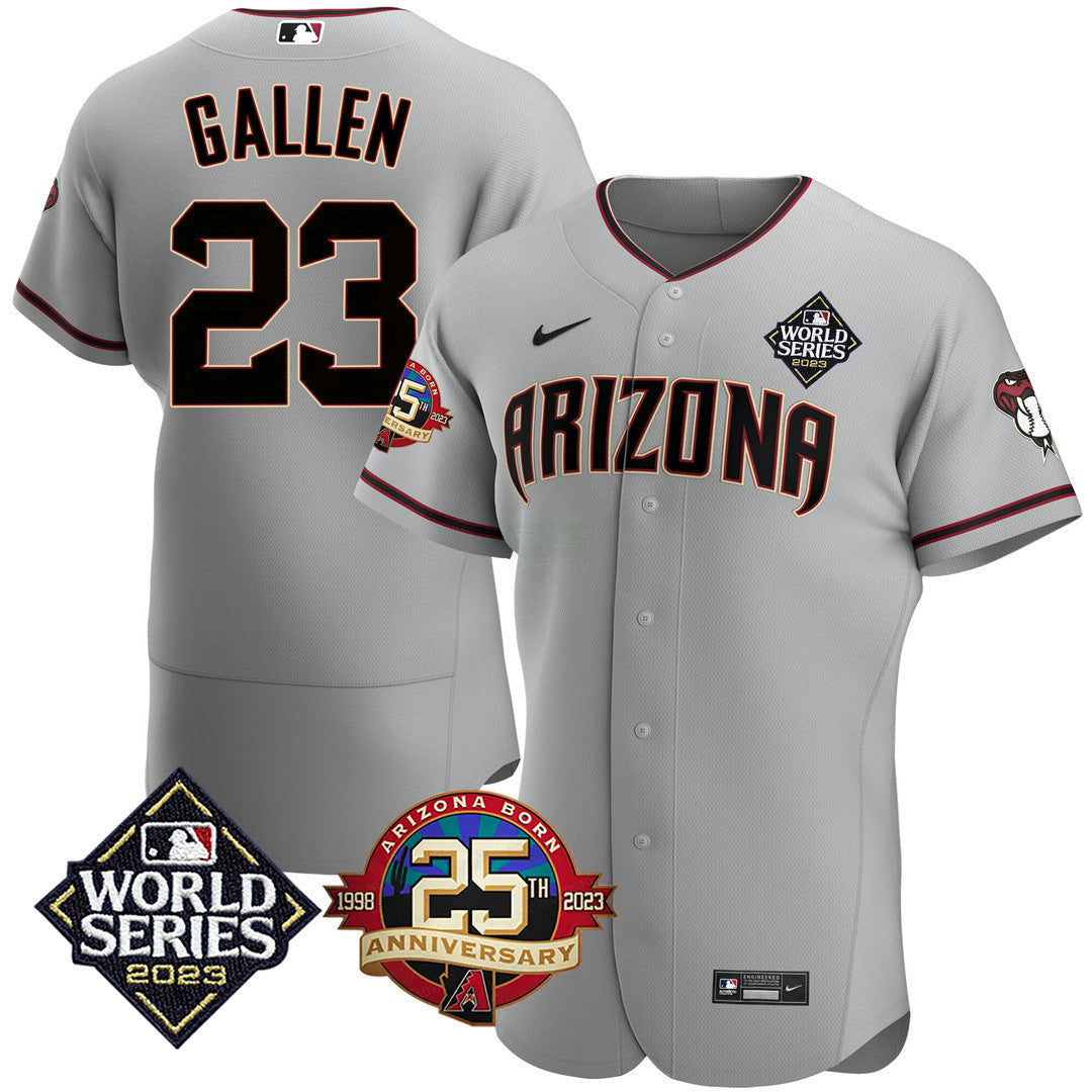 Camisa MLB Men’s Arizona Jersey 2023 World Series & 25th Anniversary Patch Jersey