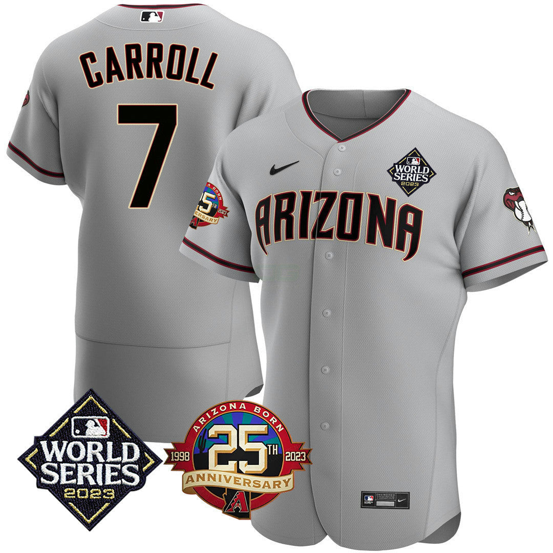 Camisa MLB Men’s Arizona Jersey 2023 World Series & 25th Anniversary Patch Jersey