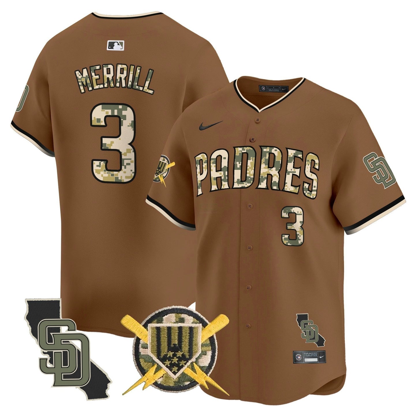 Camisa MLB San Diego Padres Men’s Armed Forces Day Vapor Premier Limited Jersey