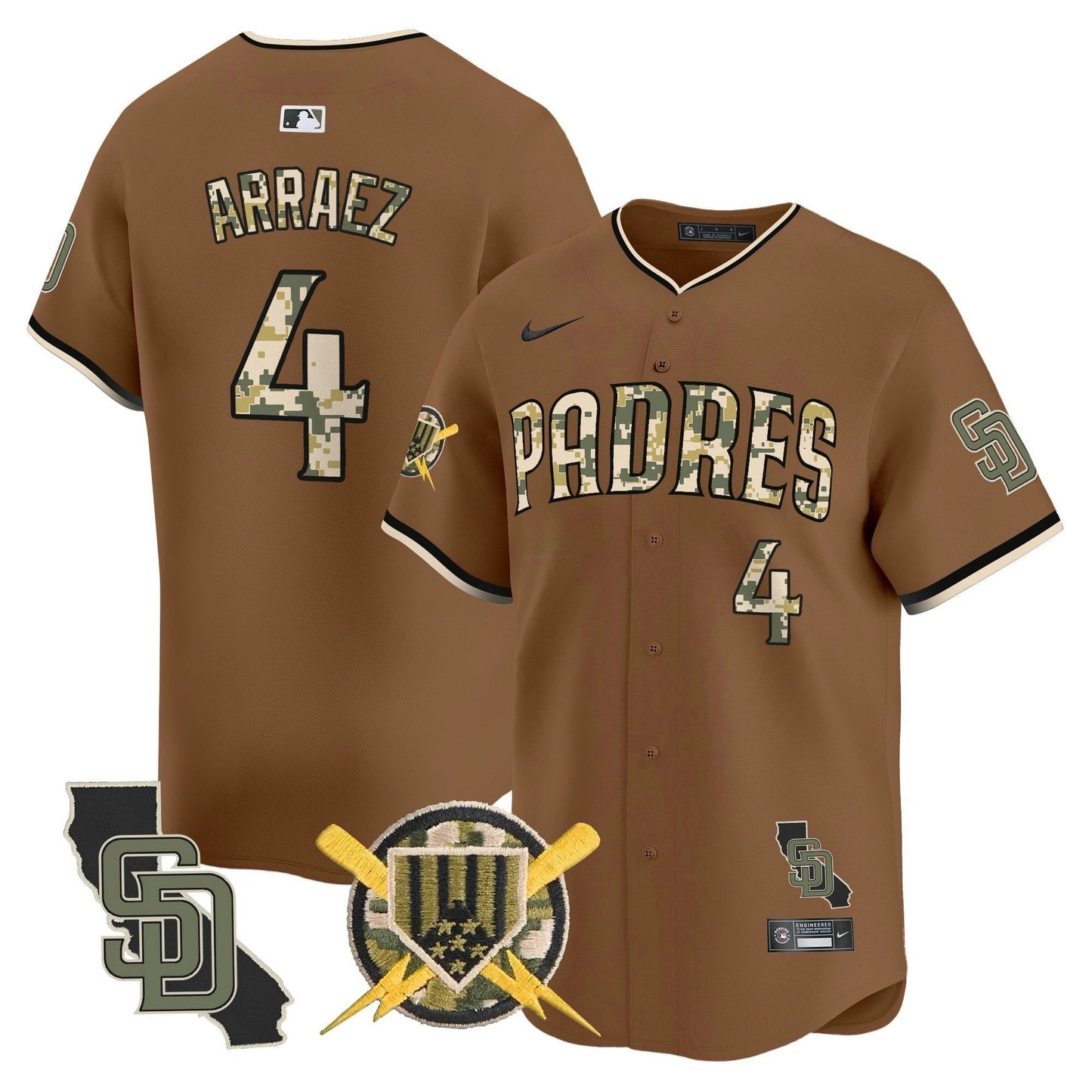 Camisa MLB San Diego Padres Men’s Armed Forces Day Vapor Premier Limited Jersey