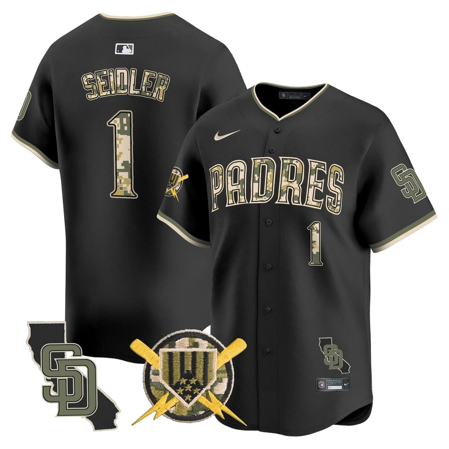 Camisa MLB San Diego Padres Men’s Armed Forces Day Vapor Premier Limited Jersey