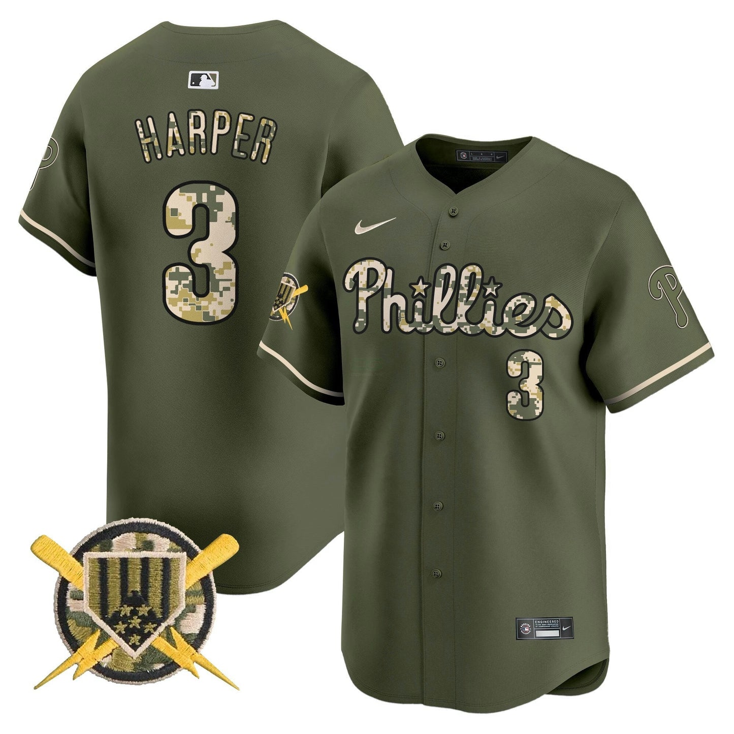 Camisa MLB Philadelphia Phillies Men’s Armed Forces Day Vapor Premier Limited Jersey