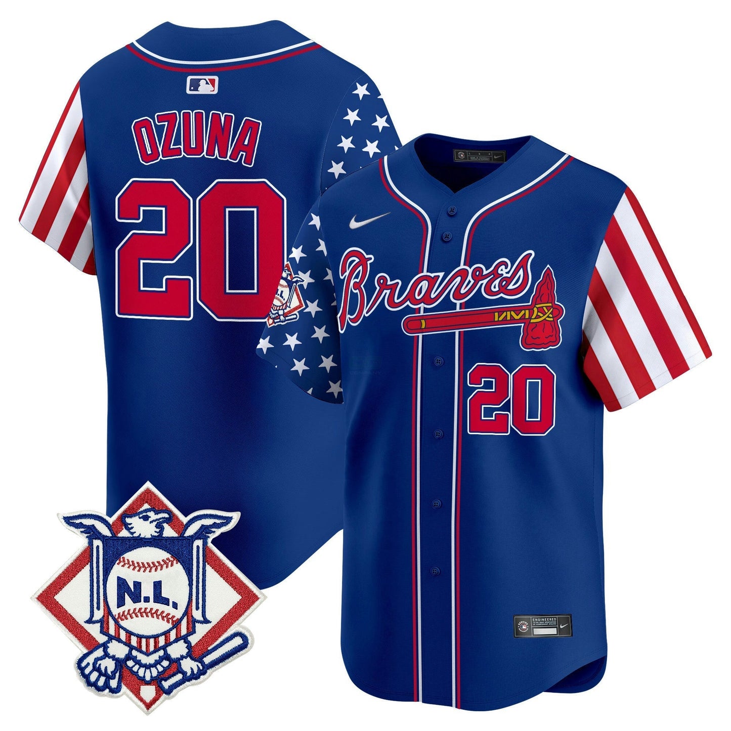 Camisa MLB Men’s Atlanta 2024 Fourth of July Vapor Premier Limited Jersey V2