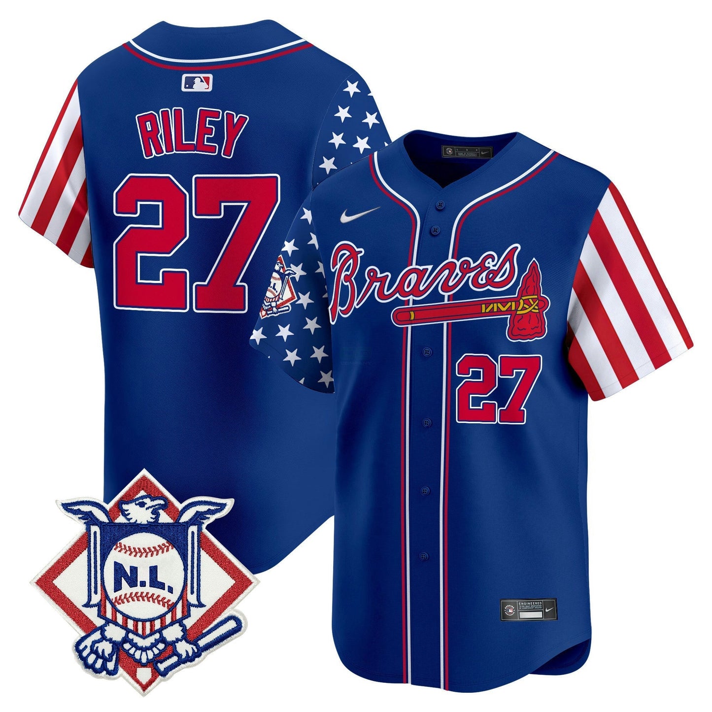 Camisa MLB Men’s Atlanta 2024 Fourth of July Vapor Premier Limited Jersey V2