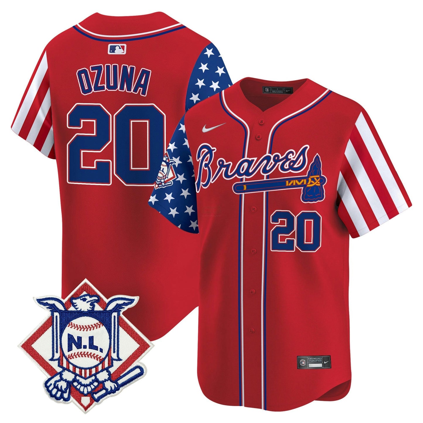 Camisa MLB Men’s Atlanta 2024 Fourth of July Vapor Premier Limited Jersey V2