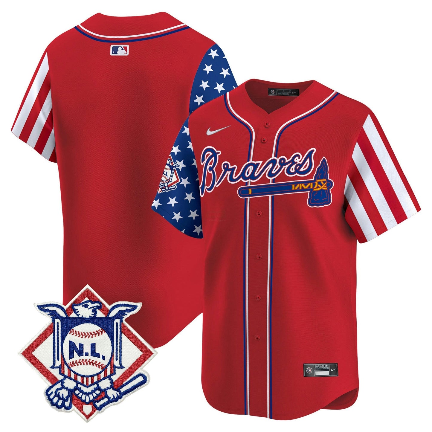 Camisa MLB Men’s Atlanta 2024 Fourth of July Vapor Premier Limited Jersey V2