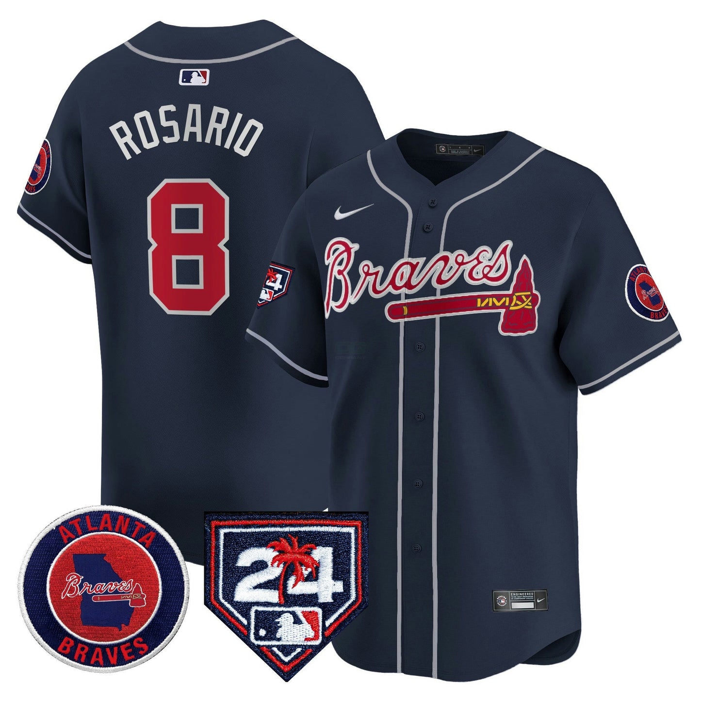 Camisa MLB Men’s Atlanta 2024 Spring Training Patch Vapor Premier Limited Jersey