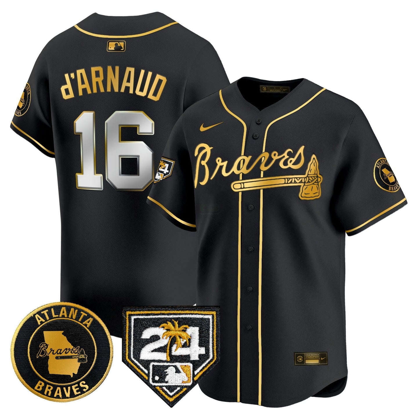 Camisa MLB Men’s Atlanta 2024 Spring Training Patch Vapor Premier Limited Jersey