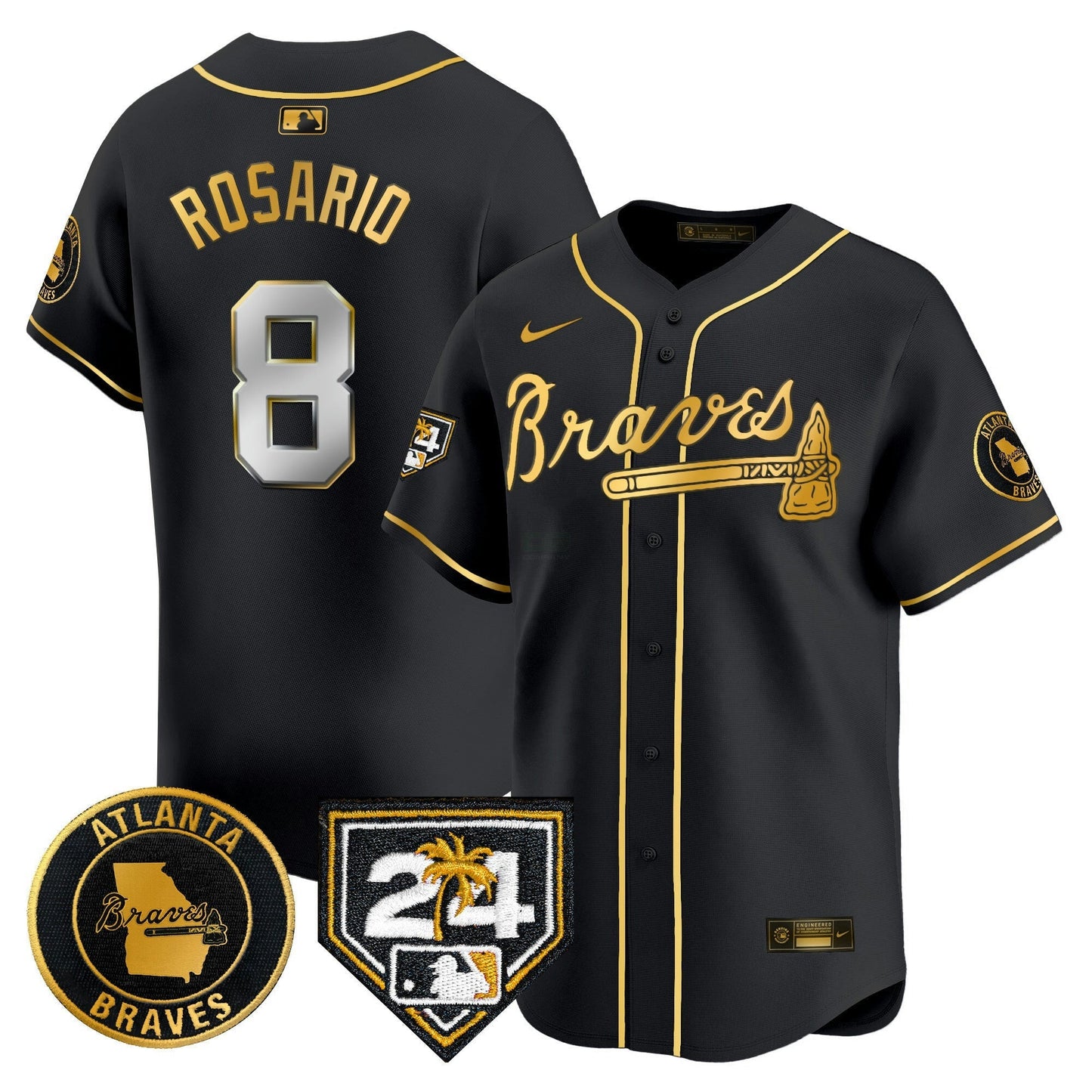 Camisa MLB Men’s Atlanta 2024 Spring Training Patch Vapor Premier Limited Jersey