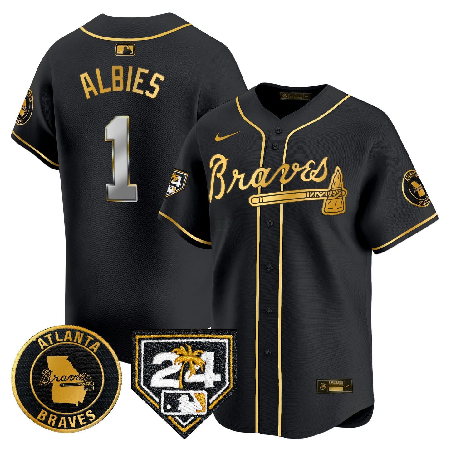 Camisa MLB Men’s Atlanta 2024 Spring Training Patch Vapor Premier Limited Jersey