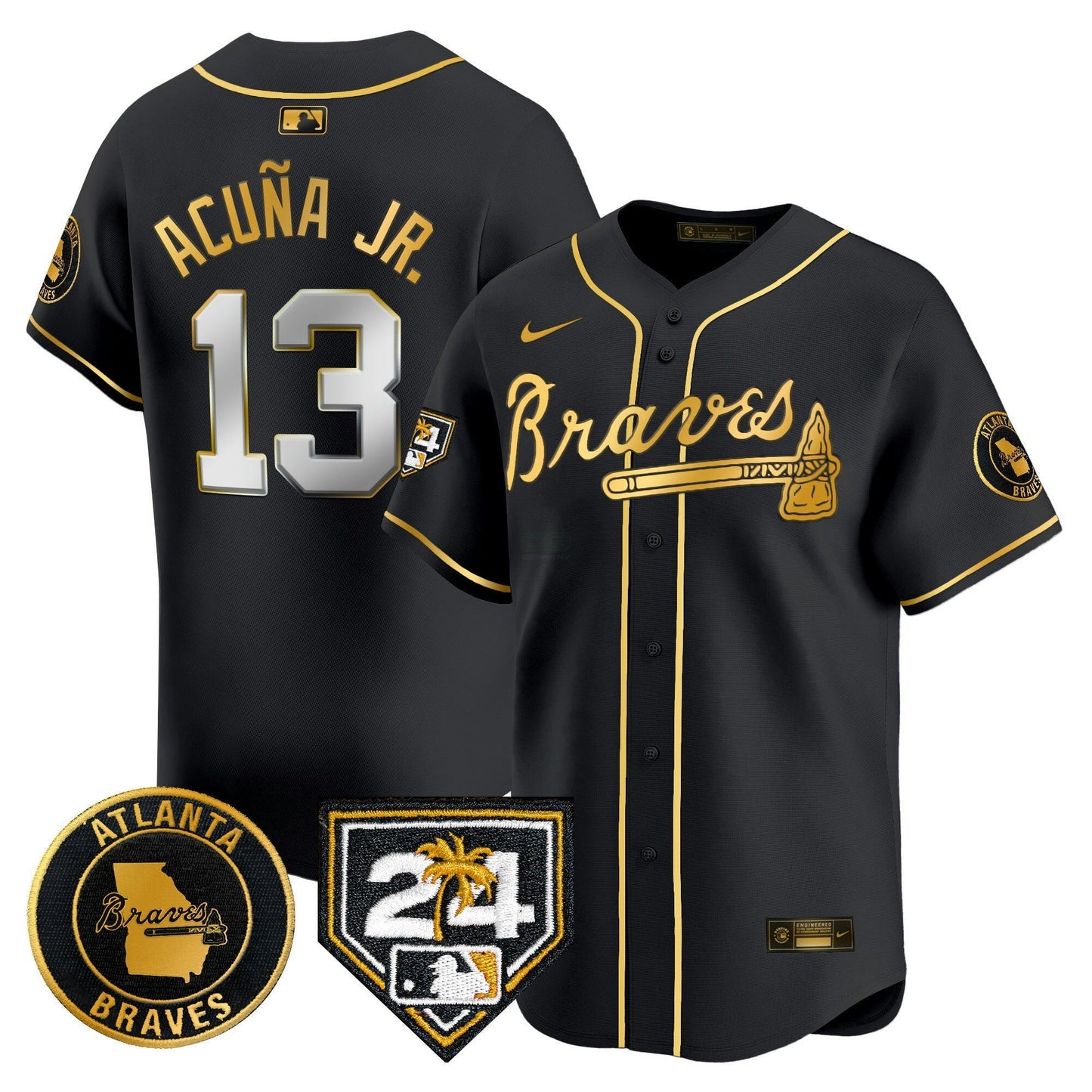 Camisa MLB Men’s Atlanta 2024 Spring Training Patch Vapor Premier Limited Jersey